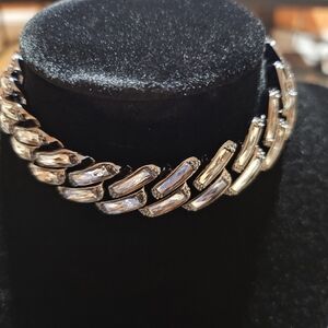 Men's Silver-Tone Chain Bracelet